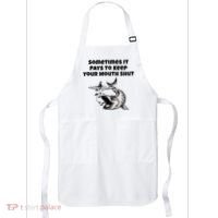 Sometimes It Pays To Keep Your Mouth Shut Funny Fishing Apron thumb 0
