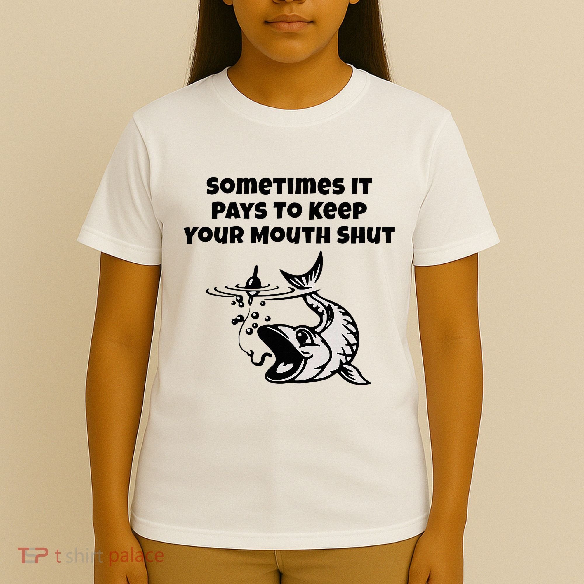 Sometimes It Pays To Keep Your Mouth Shut Funny Fishing T-Shirt