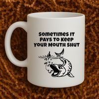 Sometimes It Pays To Keep Your Mouth Shut Funny Fishing Coffee Mug thumb 2
