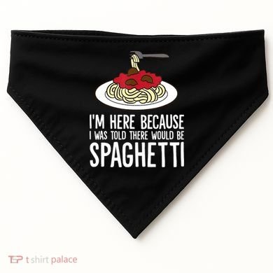 Spaghetti Italian Pasta I'm Just Here For Spaghetti USA-Made Doggie Bandana