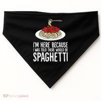 Spaghetti Italian Pasta I'm Just Here For Spaghetti USA-Made Doggie Bandana thumb 0