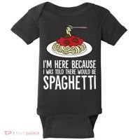 Spaghetti Italian Pasta I'm Just Here For Spaghetti Baby Bodysuit thumb 0