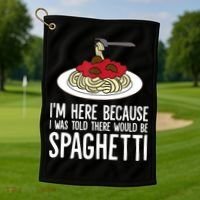 Spaghetti Italian Pasta I'm Just Here For Spaghetti Golf Towel thumb 1