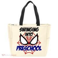 Swinging Into Preschool Shirt, Boys First Day Of PreK Tote Bag thumb 0