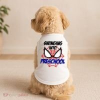 Swinging Into Preschool Shirt, Boys First Day Of PreK Doggie Tank thumb 2