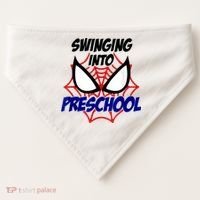 Swinging Into Preschool Shirt, Boys First Day Of PreK USA-Made Doggie Bandana thumb 0