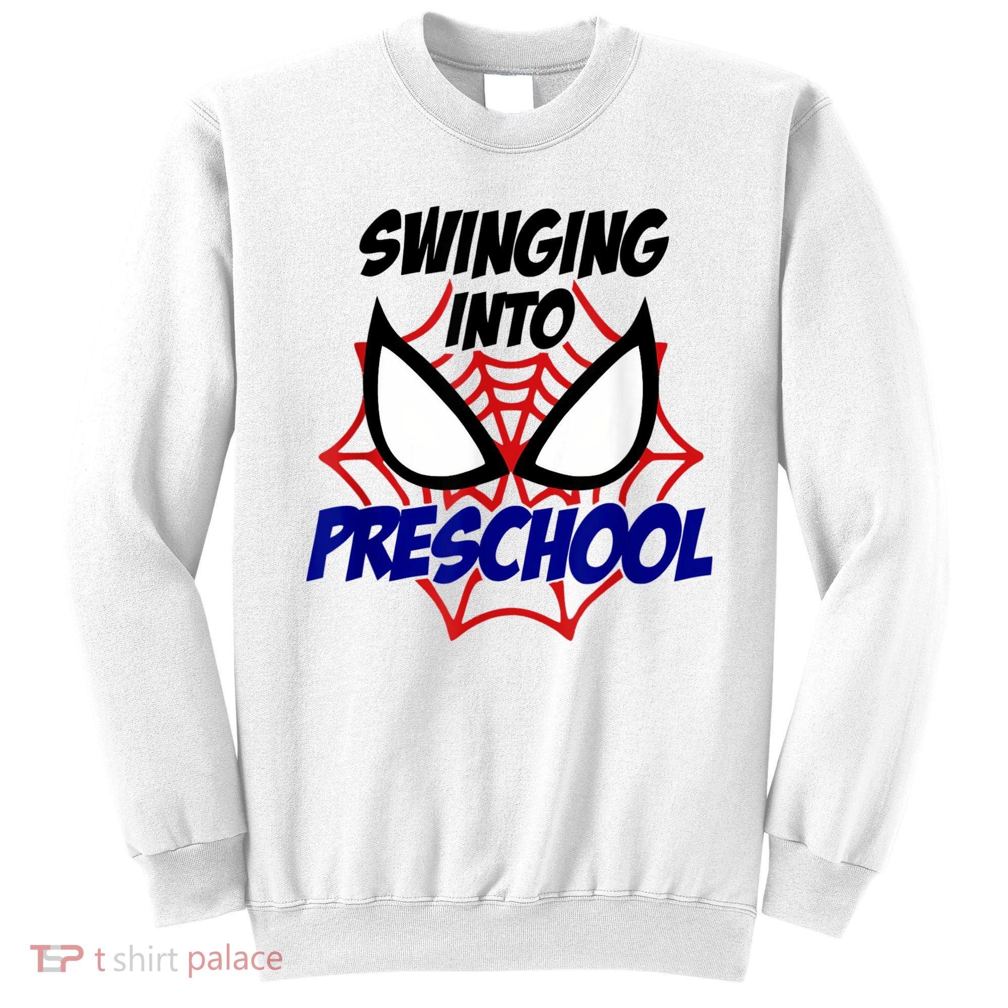 Swinging Into Preschool Shirt, Boys First Day Of PreK Sweatshirt