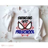 Swinging Into Preschool Shirt, Boys First Day Of PreK Sweatshirt thumb 2