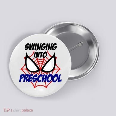 Swinging Into Preschool Shirt, Boys First Day Of PreK Button