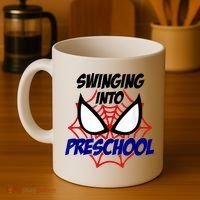 Swinging Into Preschool Shirt, Boys First Day Of PreK Coffee Mug thumb 4