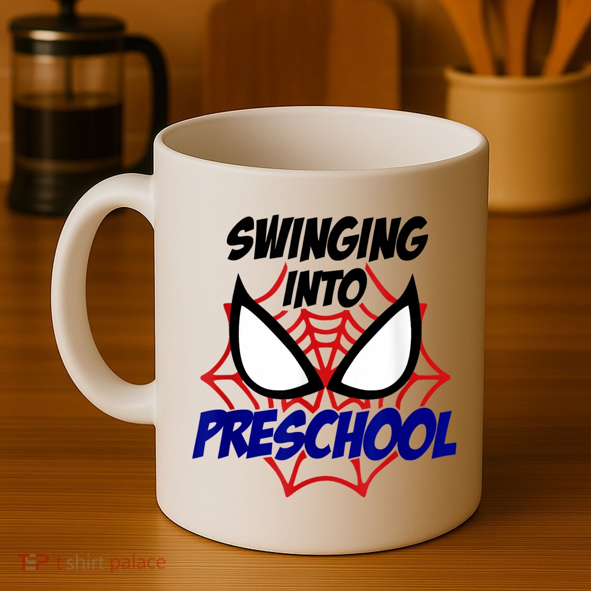 Swinging Into Preschool Shirt, Boys First Day Of PreK Coffee Mug