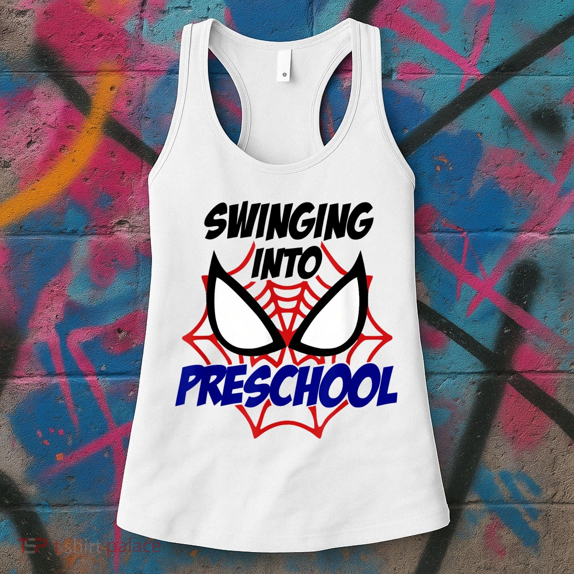 Swinging Into Preschool Shirt, Boys First Day Of PreK Women's Tank Top