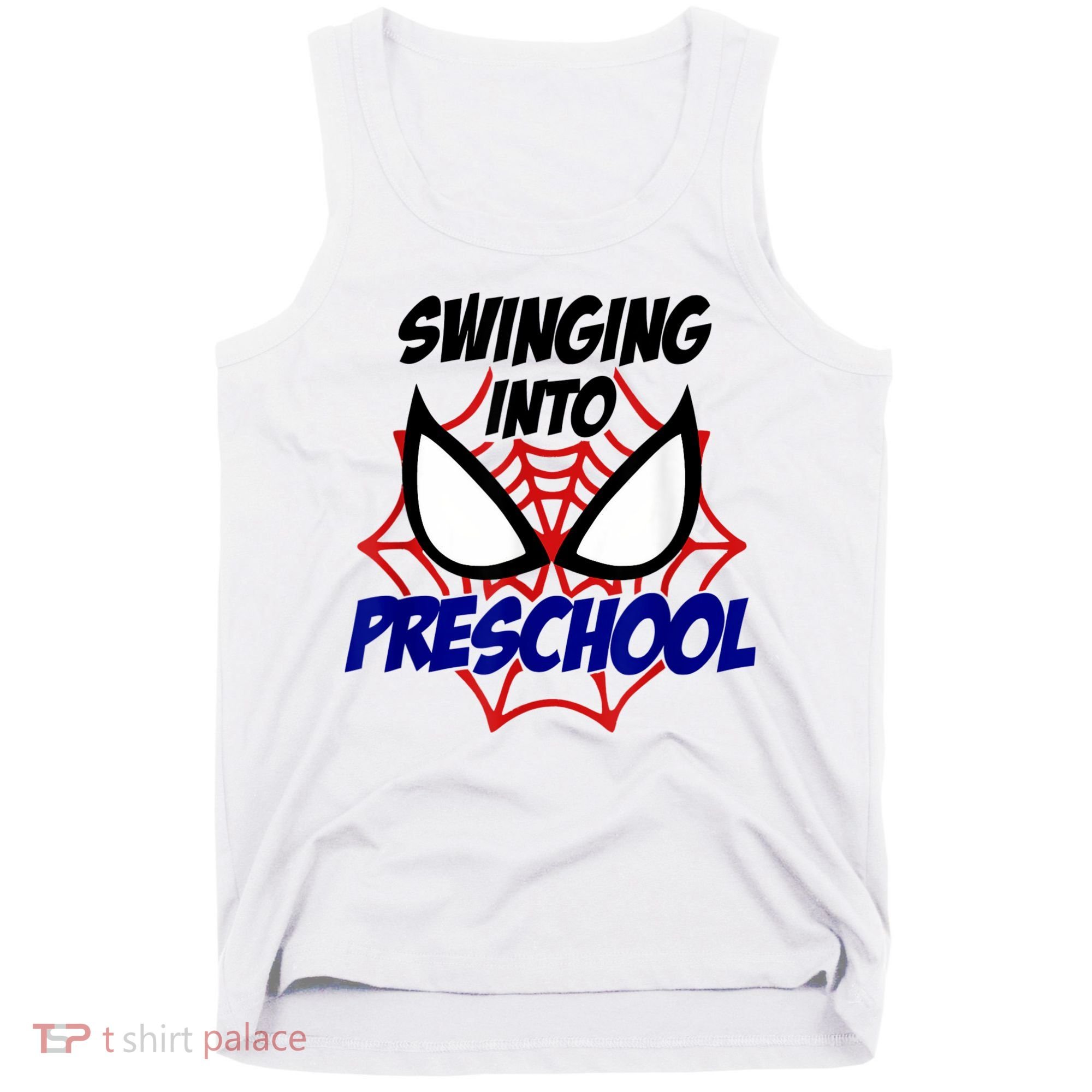Swinging Into Preschool Shirt, Boys First Day Of PreK Tank Top