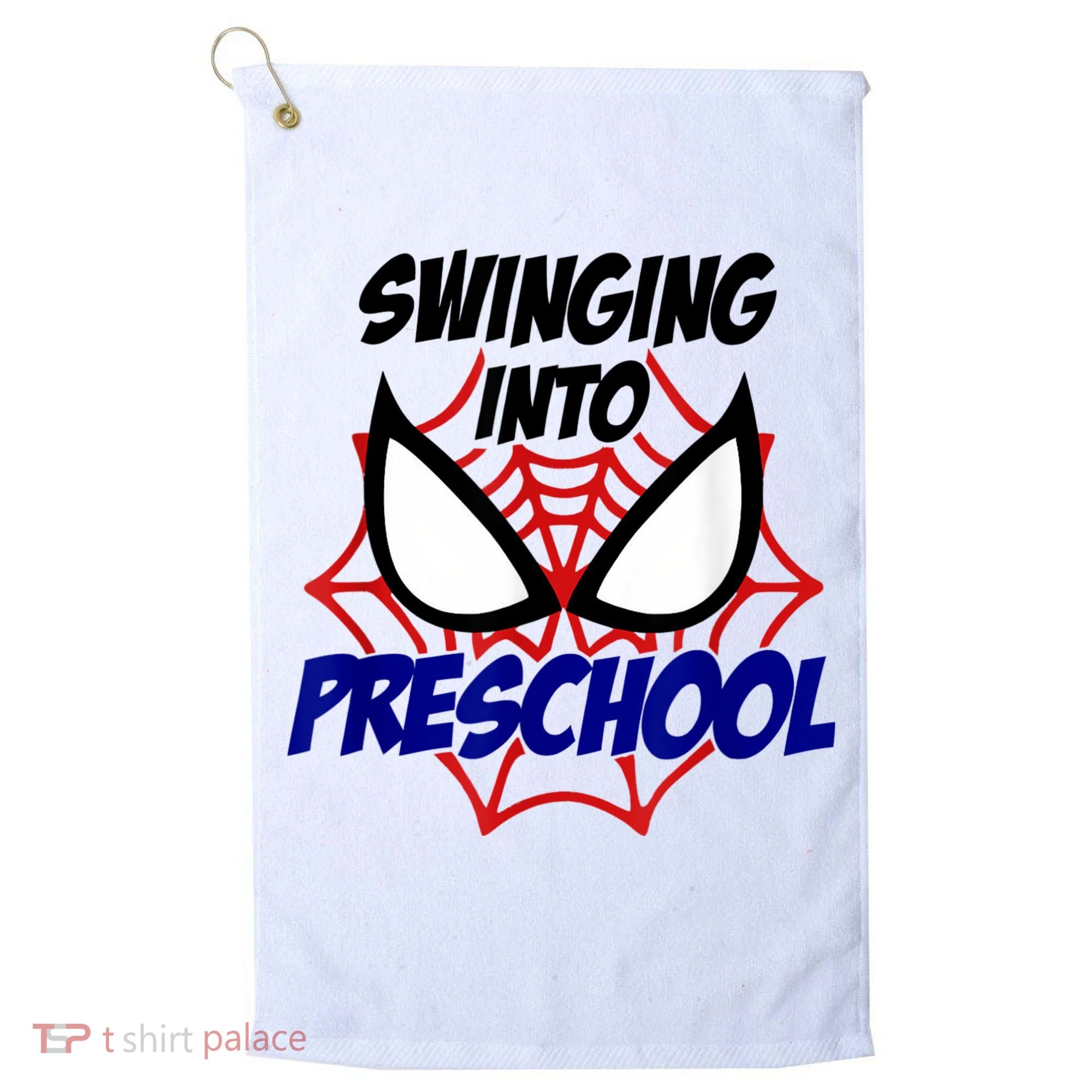 Swinging Into Preschool Shirt, Boys First Day Of PreK Golf Towel