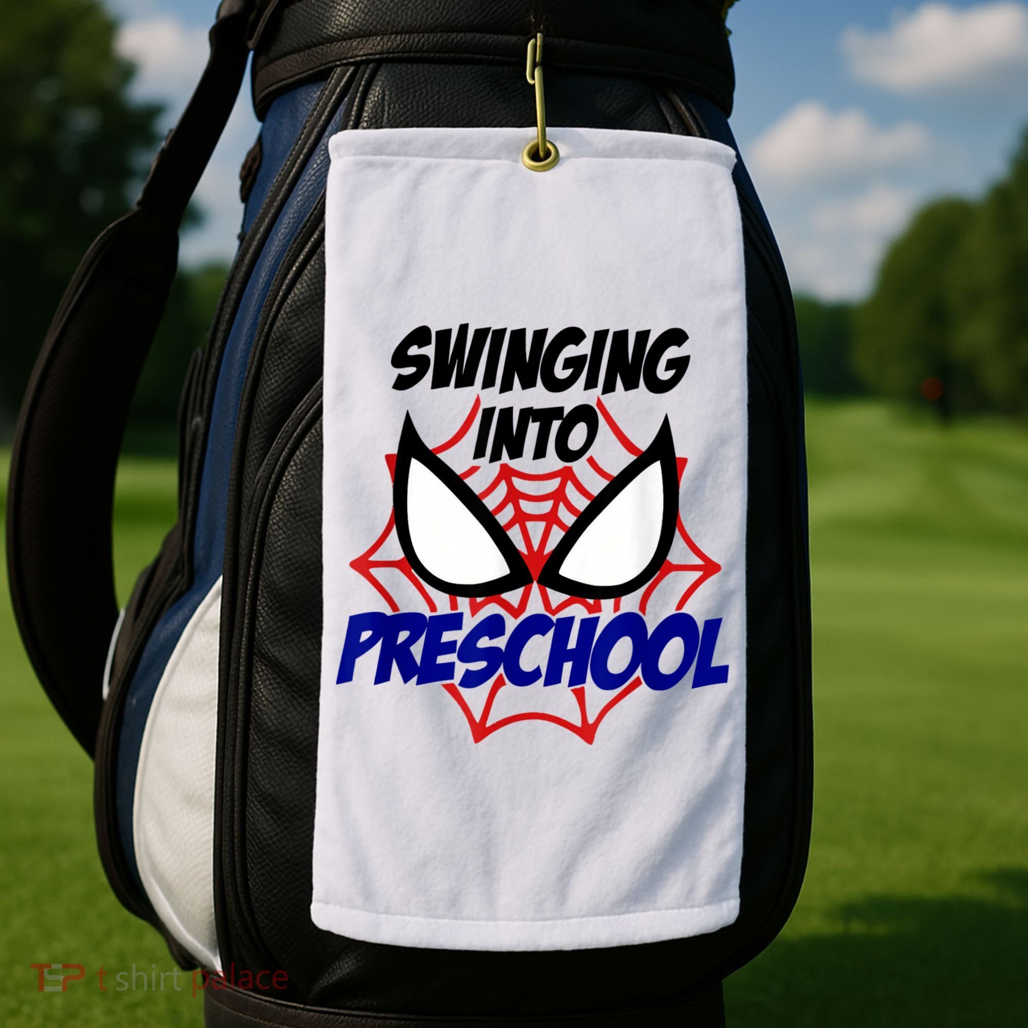 Swinging Into Preschool Shirt, Boys First Day Of PreK Golf Towel