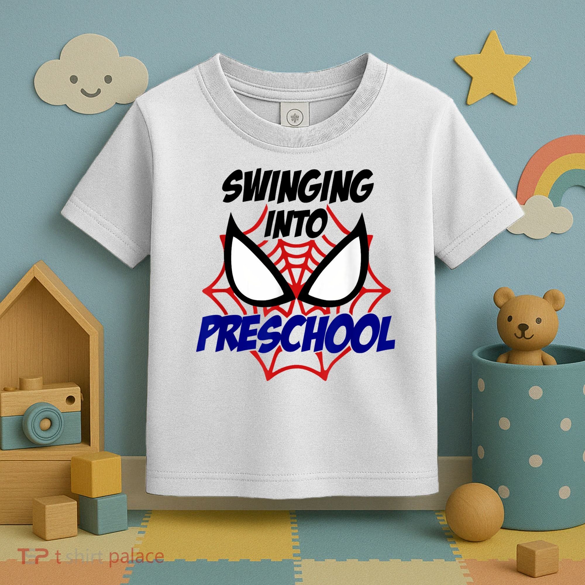 Swinging Into Preschool Shirt, Boys First Day Of PreK Toddler T-Shirt