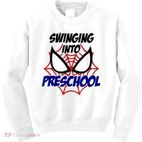 Swinging Into Preschool Shirt, Boys First Day Of PreK Kids Sweatshirt thumb 0