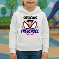 Swinging Into Preschool Shirt, Boys First Day Of PreK Kids Hoodie thumb 3