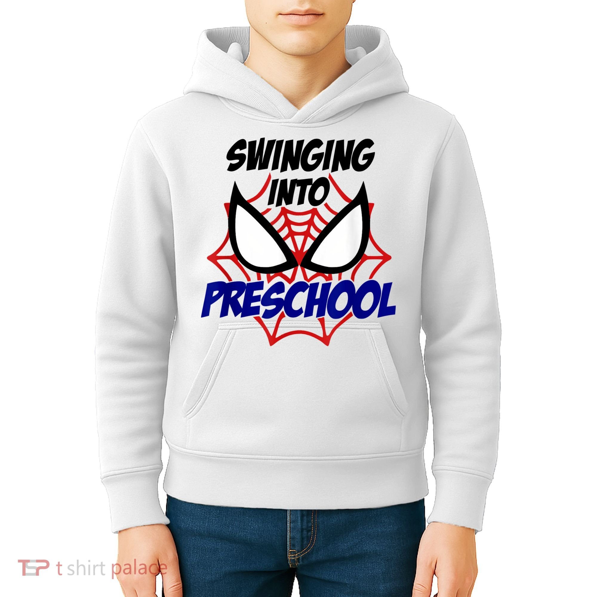 Swinging Into Preschool Shirt, Boys First Day Of PreK Kids Hoodie