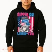 Sippin On Liberty 4th of July Abraham Lincoln Hoodie thumb 2