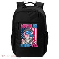 Sippin On Liberty 4th of July Abraham Lincoln Backpack thumb 0