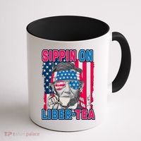 Sippin On Liberty 4th of July Abraham Lincoln Coffee Mug thumb 1