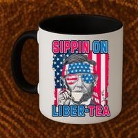 Sippin On Liberty 4th of July Abraham Lincoln Coffee Mug thumb 2