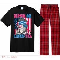 Sippin On Liberty 4th of July Abraham Lincoln Pajama Set thumb 0
