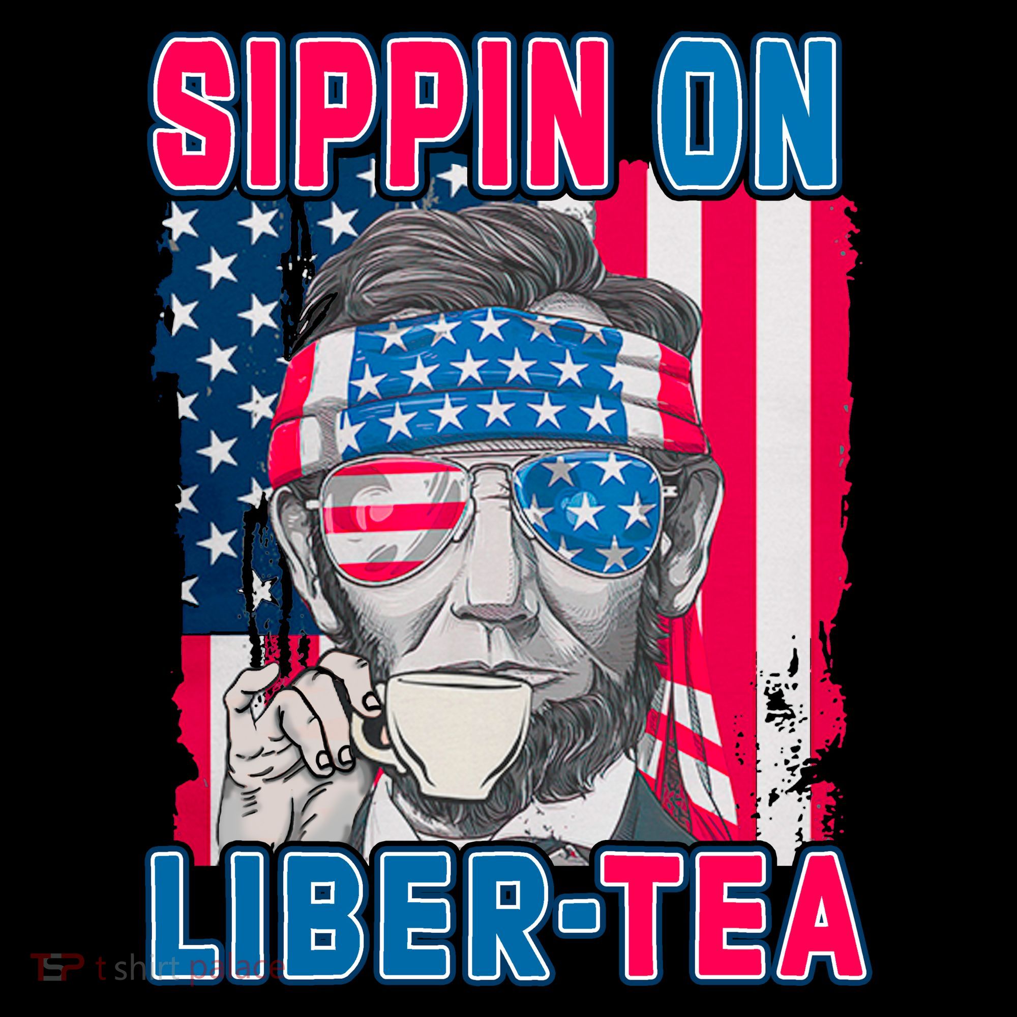Sippin On Liberty 4th of July Abraham Lincoln Women's Hoodie