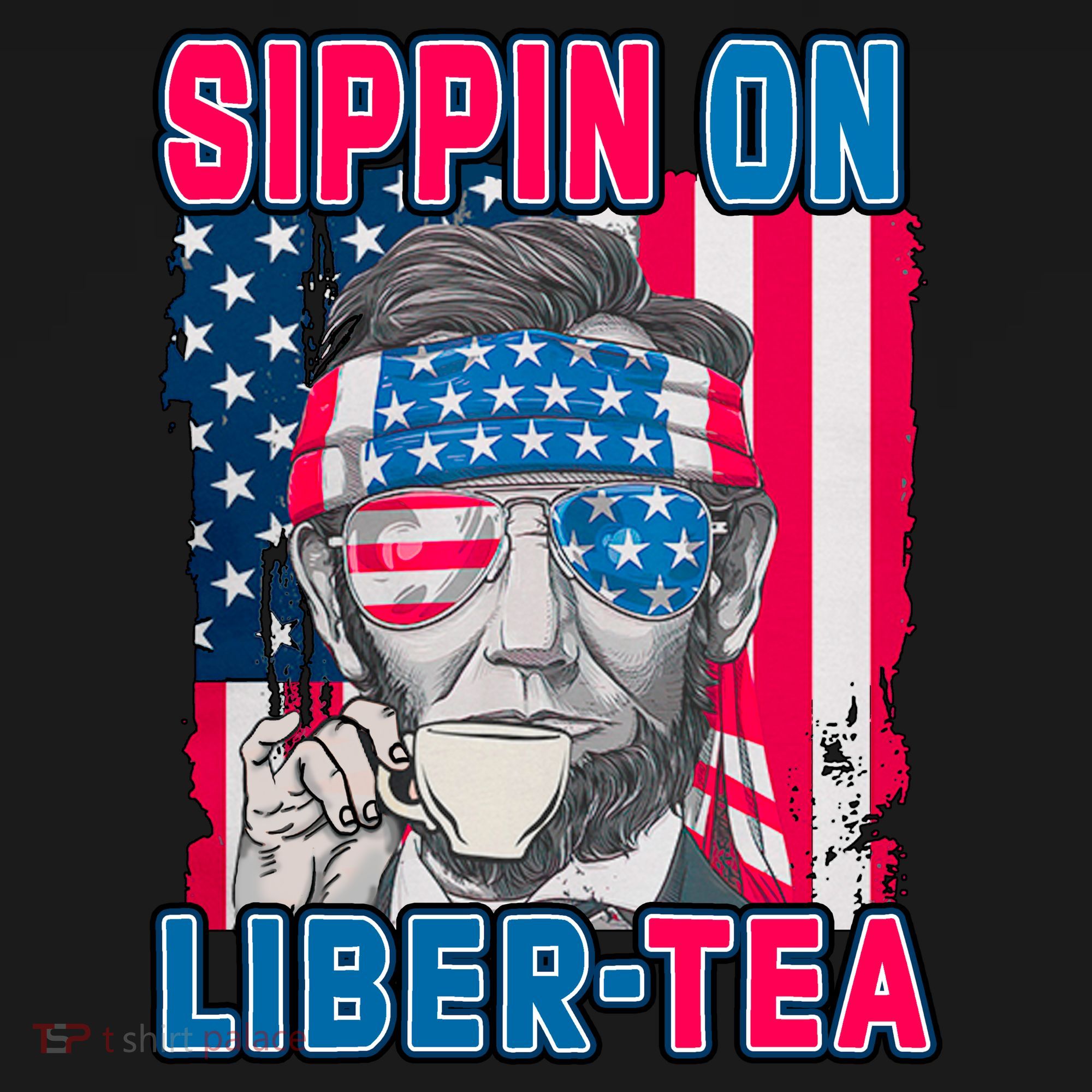 Sippin On Liberty 4th of July Abraham Lincoln Women's Tank Top