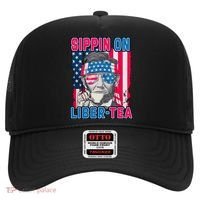 Sippin On Liberty 4th of July Abraham Lincoln Hat thumb 0
