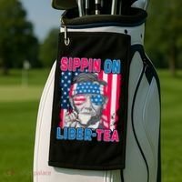 Sippin On Liberty 4th of July Abraham Lincoln Golf Towel thumb 2