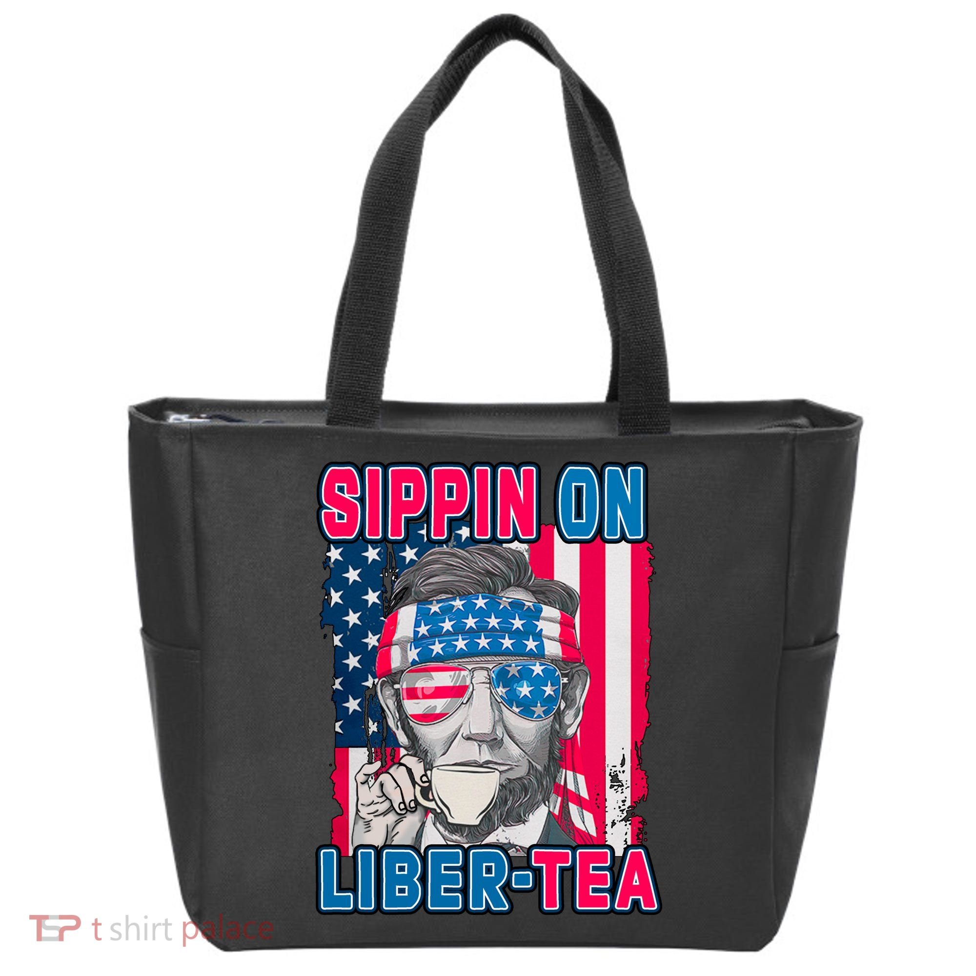 Sippin On Liberty 4th of July Abraham Lincoln Tote Bag