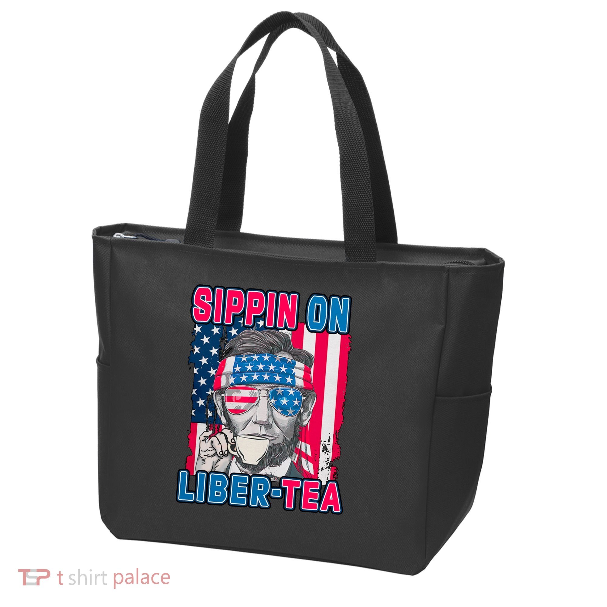 Sippin On Liberty 4th of July Abraham Lincoln Tote Bag