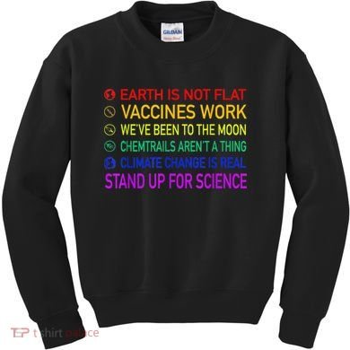 Science Is Real 8 Billion Trees Kids Sweatshirt