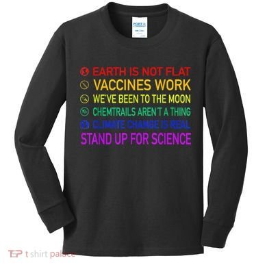 Science Is Real 8 Billion Trees Kids Long Sleeve Shirt
