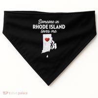 Someone In Rhode Island Loves Me Rhode Island Ri USA-Made Doggie Bandana thumb 0