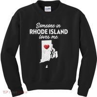 Someone In Rhode Island Loves Me Rhode Island Ri Kids Sweatshirt thumb 0