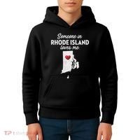 Someone In Rhode Island Loves Me Rhode Island Ri Kids Hoodie thumb 4