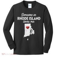 Someone In Rhode Island Loves Me Rhode Island Ri Kids Long Sleeve Shirt thumb 0