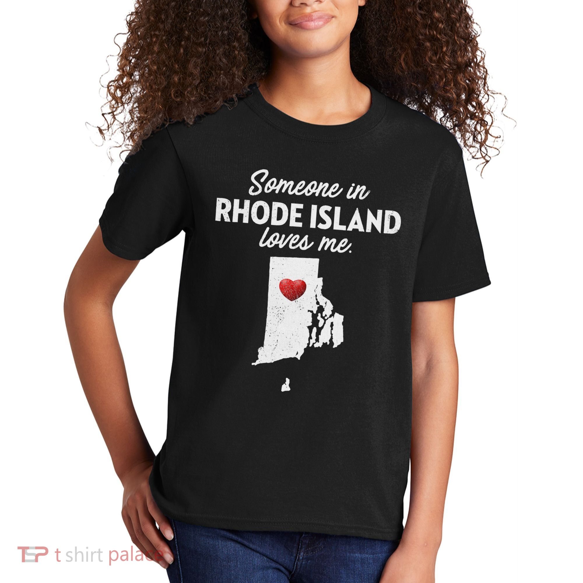 Someone In Rhode Island Loves Me Rhode Island Ri Kids T-Shirt