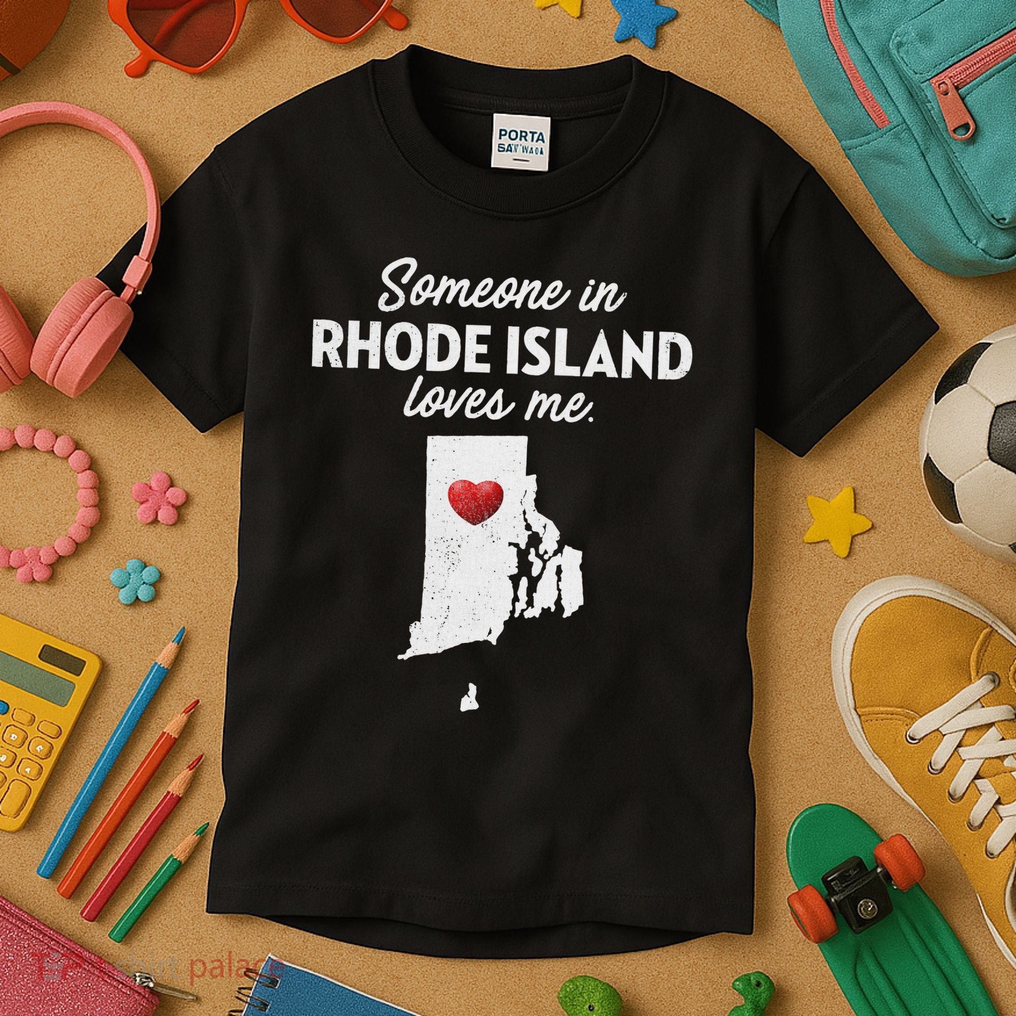Someone In Rhode Island Loves Me Rhode Island Ri Kids T-Shirt