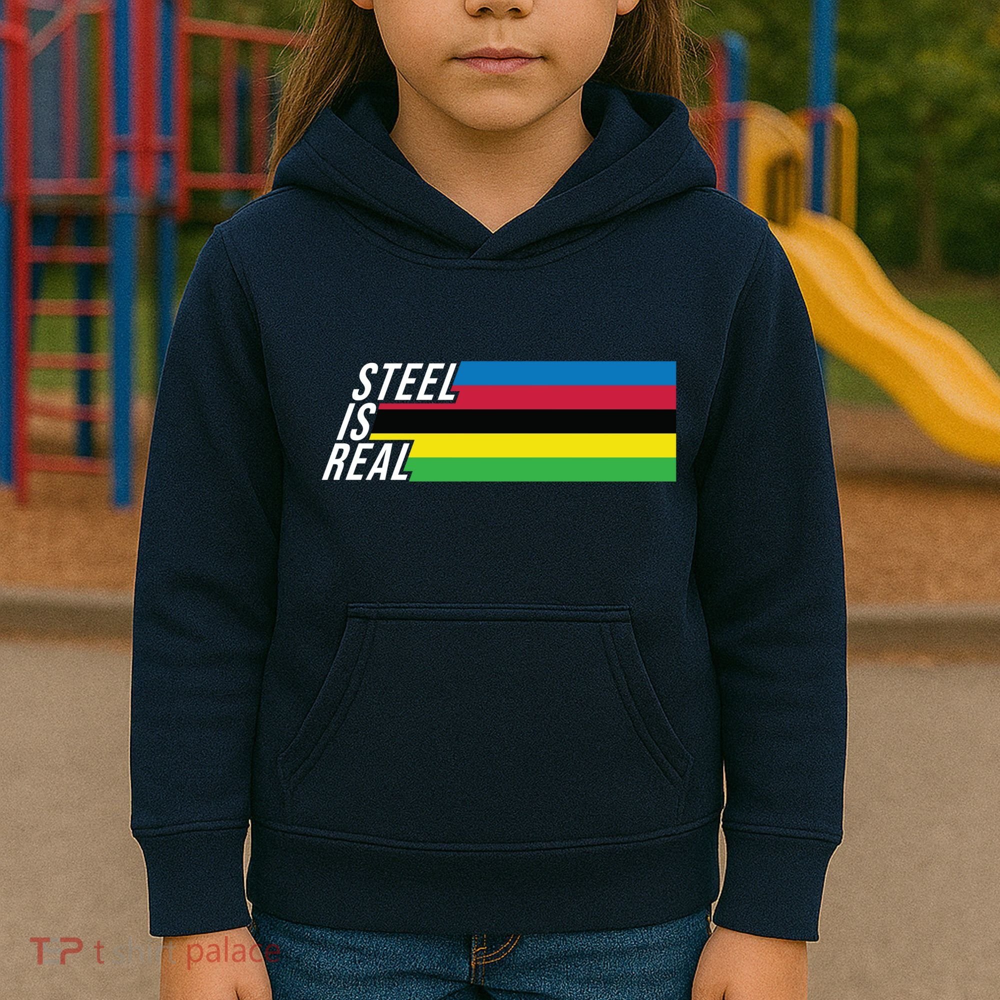 Steel Is Real Bike Kids Hoodie
