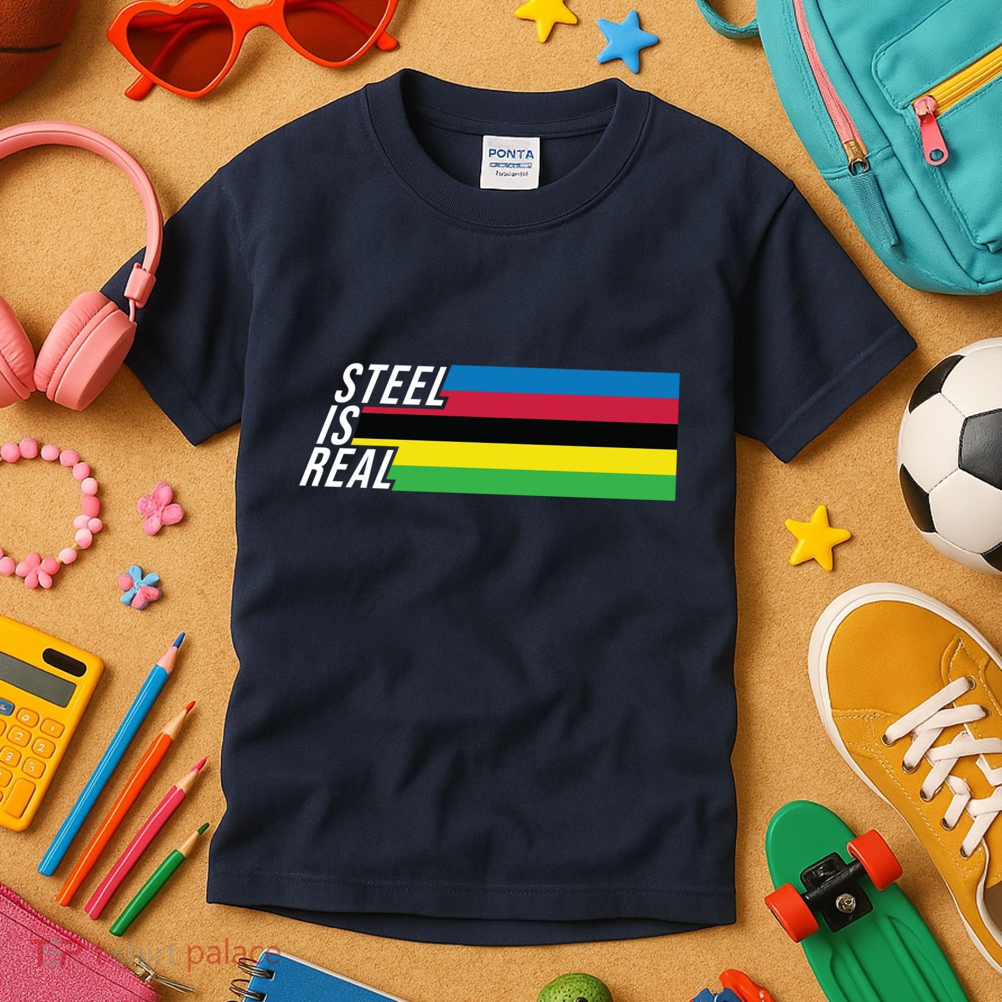 Steel Is Real Bike Kids T-Shirt