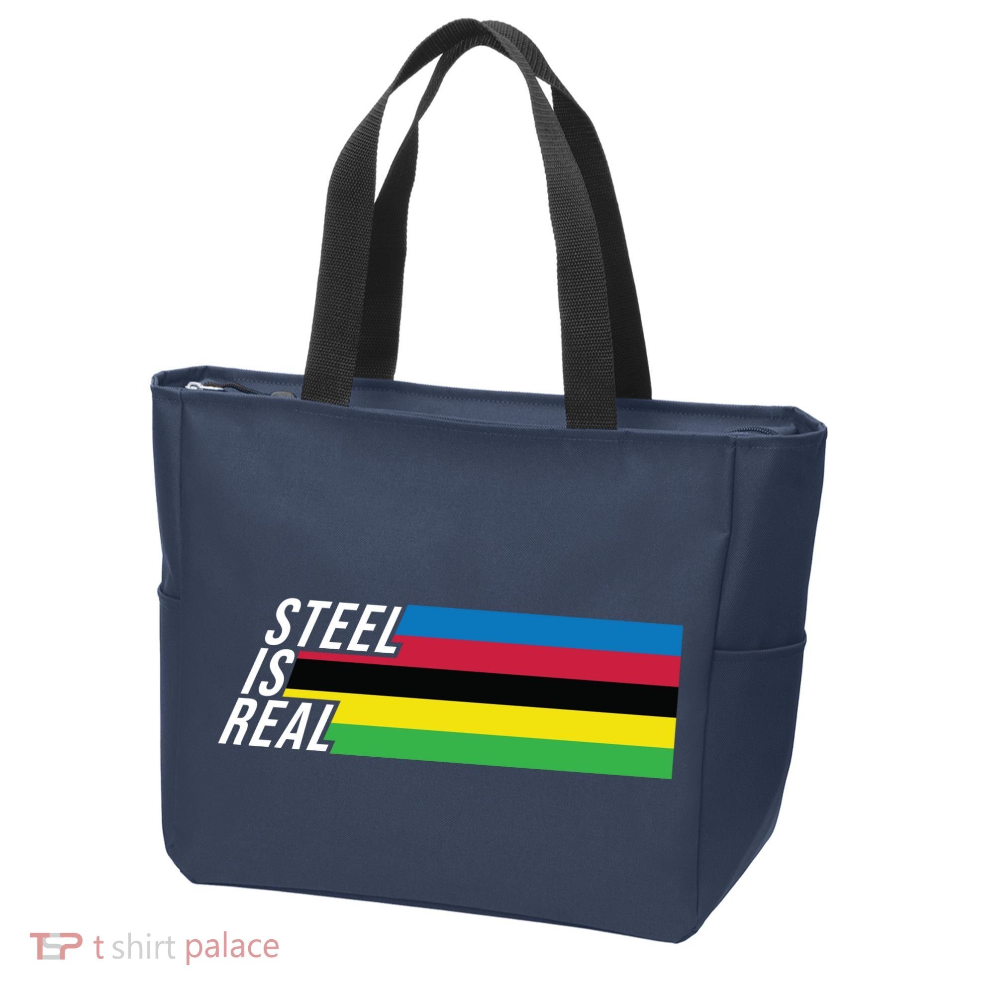 Steel Is Real Bike Tote Bag