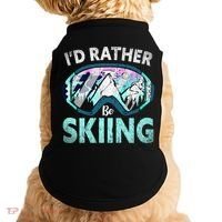 Skier Id Rather Be Skiing Mountains Ski Goggles Winter Ski Gift Doggie Tank thumb 0