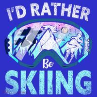 Skier Id Rather Be Skiing Mountains Ski Goggles Winter Ski Gift Visor thumb 3
