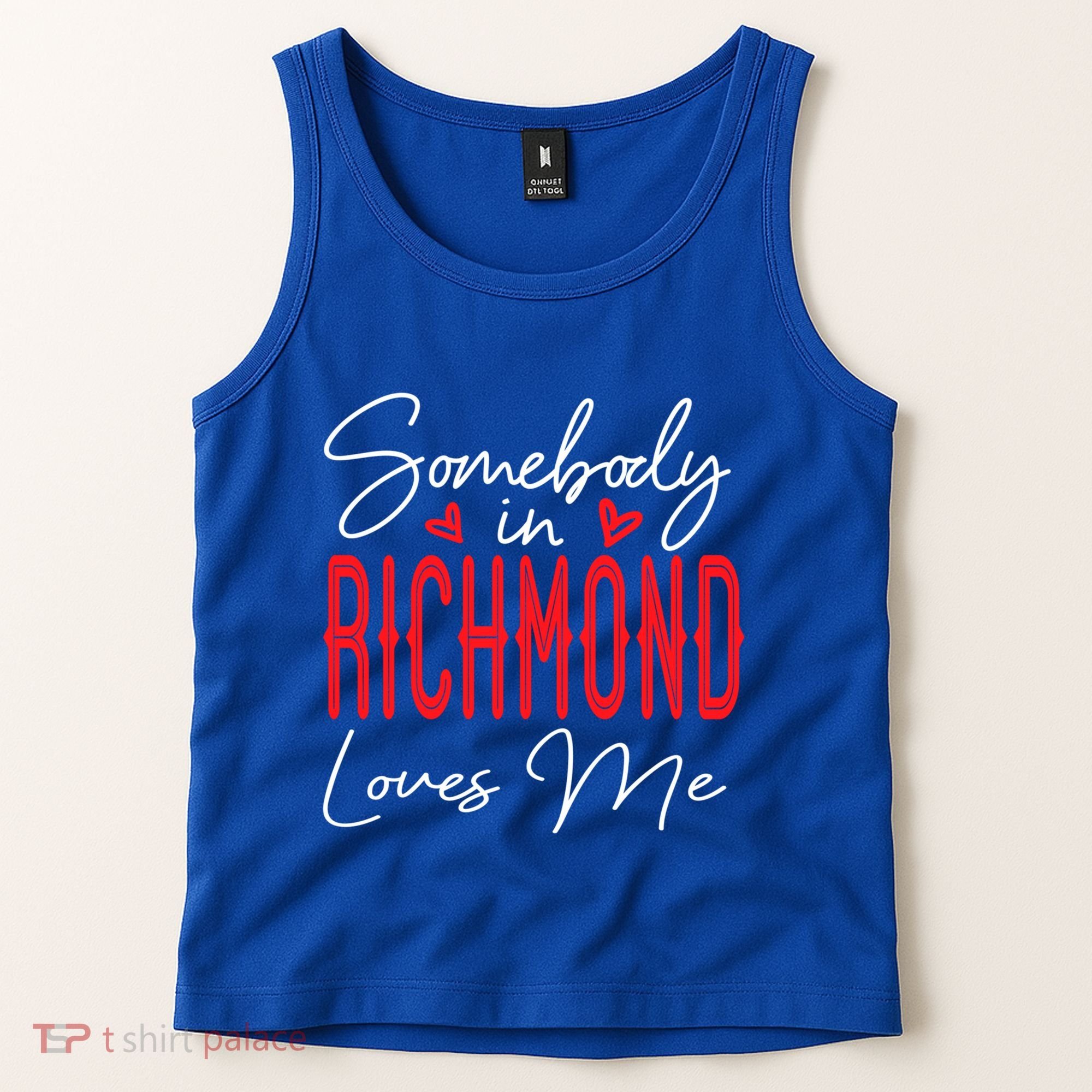 Somebody In Richmond Loves Me Virginia Relationship Matching Cute Gift Tank Top