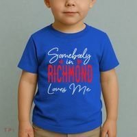 Somebody In Richmond Loves Me Virginia Relationship Matching Cute Gift Toddler T-Shirt thumb 2