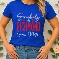 Somebody In Richmond Loves Me Virginia Relationship Matching Cute Gift Women's T-Shirt thumb 2